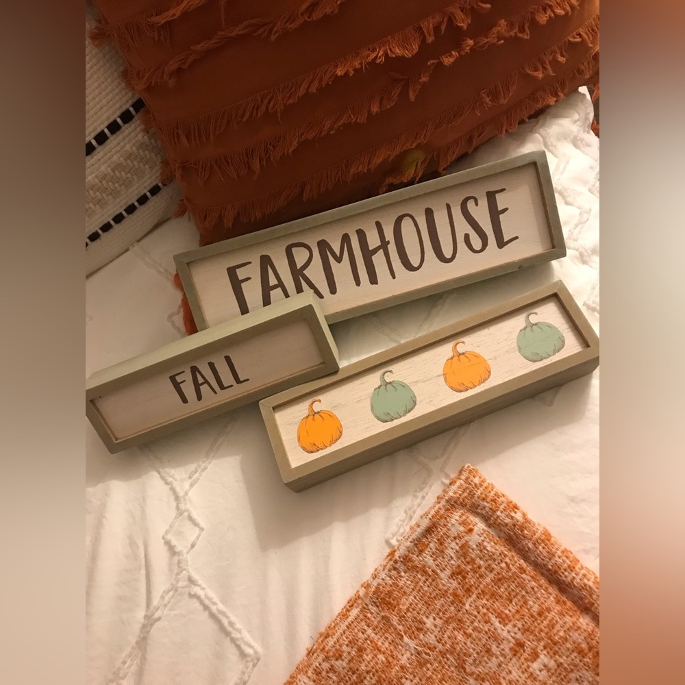 Fall Farmhouse Stacking Sign Decor - Picture 2 of 3